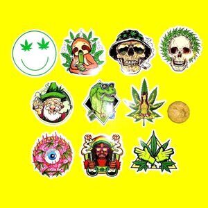 3/$20 Brand New 10x Leafs Funny Graphic Waterproof Stickers